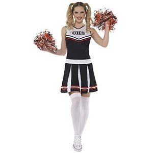 SMIFFY 'S 47122 X S Cheerleader kostuum, zwart, XS, UK 4-6