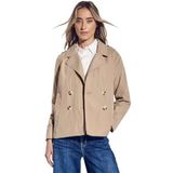 Street One Dames Trenchcoat met twee rijen knopen in Beige, in size: 34