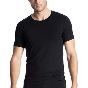 CALIDA Cotton Code T-shirt voor heren, met V-hals, zwart, 46/48 NL