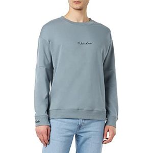 Calvin Klein Heren L/S Sweatshirt Pyjama Top, Blauw, M