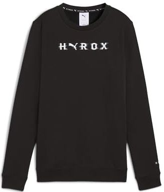 PUMA x HYROX Heavyweight top met ronde hals voor Dames, Zwart, Maat XXS