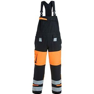 Hydrowear 043614OB Malo Multi CVC Bib en Brace Trouser, Maat 58, Hi-Vis Oranje/Zwart