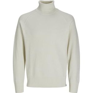 Jack & Jones Jcomason Knit Roll Neck, Cloud Dancer/Detail: cyclo 002, M