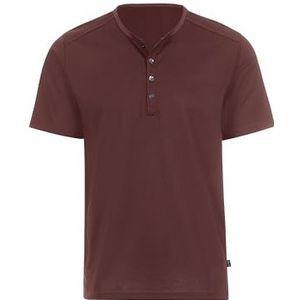 Trigema Dames T-shirt met knoopsluiting - Unisex - ook in grote maten - 537204, bruin (kastanje), M