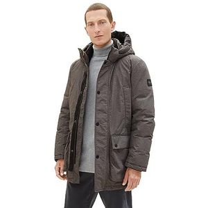 TOM TAILOR Arctic winterparka voor heren met afneembare capuchon, 13101 - Grey Structure Buffer, 3XL