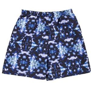 fashy Jongensbermuda's (van 100% PES gerecycled) met binnenslip en zijzakken, all-over print, blauw, blauw, 164