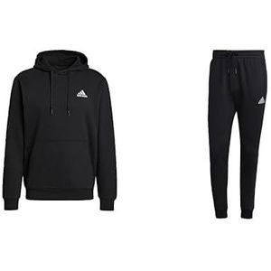 adidas Men's ESSENTIALS FLEECE HOODIE AND FLEECE REGULAR TAPERED PANTS