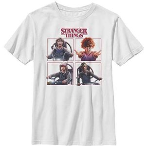 Stranger Things Unisex Kids Cast Box Up T-shirt met korte mouwen, wit, XL, wit, One size