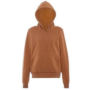 Yuka Modieuze trui hoodie voor dames polyester camel maat L, kameel, L