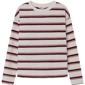 Springfield Basic Chenilla Striped LS T-shirt, beige, XS voor dames