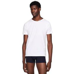 Tommy Hilfiger Heren Stretch VN TEE SS 3PACK S/S T-shirt, wit/wit/wit, M, Wit/Wit/Wit, M