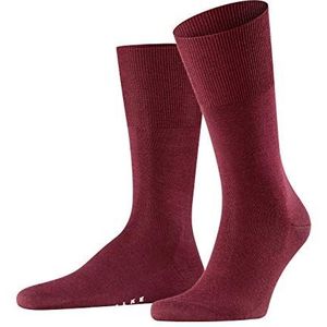 FALKE Heren Sokken Airport M SO Wol Katoen eenkleurig 1 Paar, Rood (Barolo 8596), 43-44