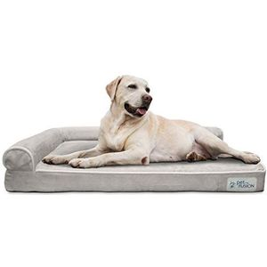 PetFusion BetterLounge Orthopedisch hondenbed, traagschuim, huisdierbed met waterdichte voering en afneembare hoes, comfortabel, zacht bed voor honden, groot (91 x 71 x 15 cm)