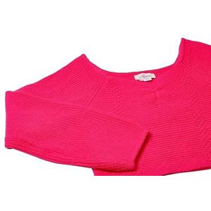 Aleva Dames chique, verkorte gebreide trui met vierkante hals roze maat XS/S, roze, XS