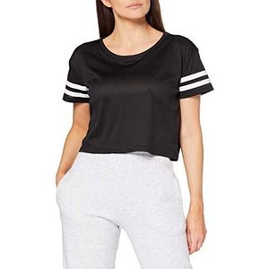 Urban Classics Dames Ladies Mesh Short Tee T-shirt, meerkleurig (black/white 50), XS