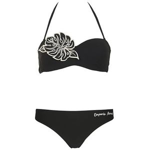 EMPORIO ARMANI Bandeau-bikiniset voor dames, Zwart, L
