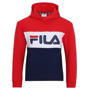 FILA Unisex Bagana Blocked Hoody voor kinderen, Medieval Blue-true rood-helder wit, 110-116