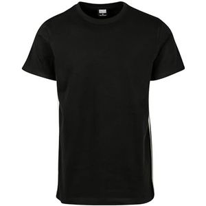 Urban Classics Heren T-shirt Side Taped Tee, meerkleurig (Black/Grey 01198), S