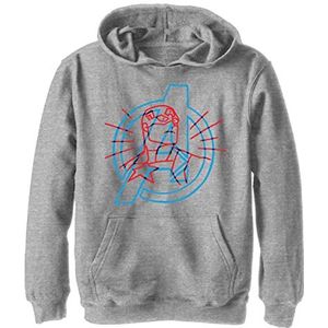 Marvel Unisex Kids Cap Doodle Avengers Hoodie, Sportief Heather, M