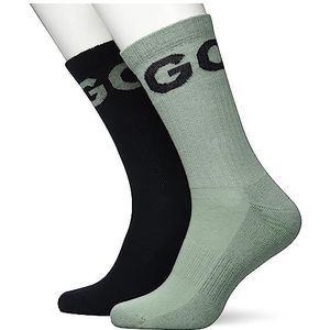 HUGO Men's 2P QS Rib ICONCOL CC Short Socks, Light/Pastel Green333, 40-46, Light/Pastel Green333, 46 EU