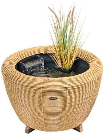 velda Orbis Mini-vijver met waterval en pomp, decoratief waterspel voor binnen en buiten, natuurlijk design
