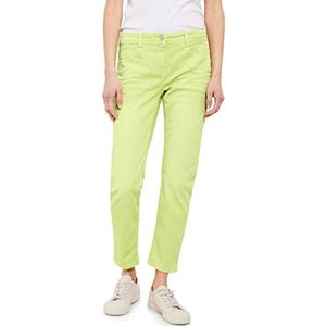 Cecil Tapered Jeansbroek voor dames, Neon Limelight Yellow, 34W / 30L