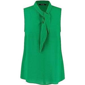 Taifun Mouwloze blouse voor dames, met slipje, mouwloze blouse zonder mouwen, effen, Cosmic Green, 36