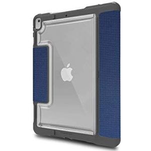 STM Bags Dux Plus DUO Case voor Apple iPad 10,2"" (2019 & 2020) - blauw/transparant [militaire standaard I Apple Pencil / Logitech Crayon vak I waterafstotend I standfunctie I Wake/Sleep]
