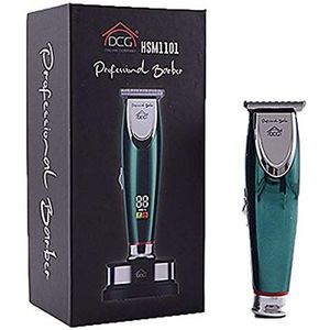 DCG HSM1101 - Oplaadbare baardtrimmer met basis. Accessoires: 1 adapter, 1 reinigingsborstel, 1 olie 4 geleidekammen. Turbo snelheidsfunctie.