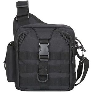 Crossbody Bag voor mannen, reistas, kleine schoudertas, tactische messenger bag, zwart, Carry-On 12-Inch, mode