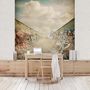 Apalis Vliesbehang graffiti skatepark fotobehang vierkant | fleece behang wandbehang foto 3D fotobehang voor slaapkamer woonkamer keuken | Maat: 336x336 cm, meerkleurig, 95346