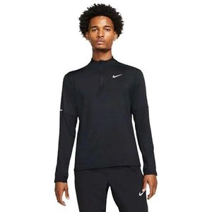 Nike M NK DF ELMNT Top Hz shirt met lange mouwen, zwart/reflecterend zilver, L-T heren