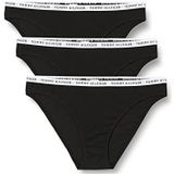 Tommy Hilfiger dames Bikinibroekje 3p Bikini, Zwart/Zwart/Zwart, XL