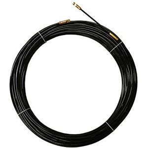 Stak SYN4-015 Nylon kabeltreksonde, zwart, ø 4 mm, 15 meter, met verwisselbare klemmen