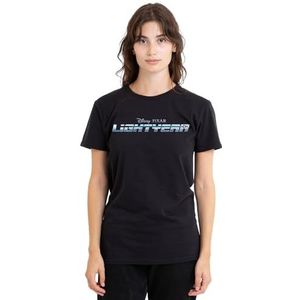 Lightyear Logo dames T-shirt, zwart, groot, Zwart, L