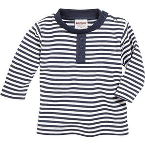 Schnizler Unisex baby sweatshirt Interlock gestreept sweatshirt, blauw (marine/wit 171)., 56 cm