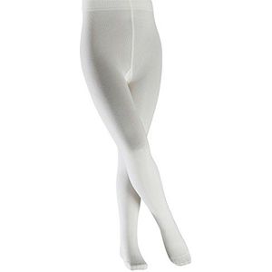 FALKE Cotton Touch Unisex kinderpanty ondoorzichtig wit zwart meer kleuren zonder patroon voor alle gelegenheden winter of zomer taille mid high 1 paar, wit (off-white 2040), 98/104 cm