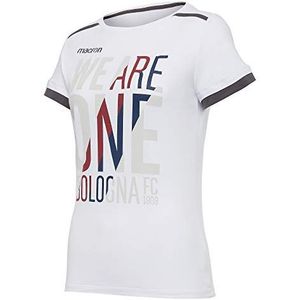 Macron Bfc Merch Ca Woman BIA, T-shirt van katoen, voor dames, Bologna FC 2020/21, wit, L