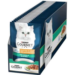 Purina Gourmet Parels in saus, natvoer voor katten met konijnen, 26 zakjes à 85 g
