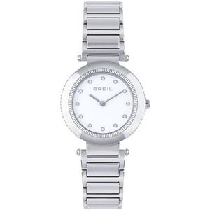 Breil - Horloge WATCH-TW1961 van staal voor dames, zilver/wit, Eén maat, armband