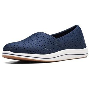 Clarks Breeze Emily Slipper voor dames, Marineblauwe synthetische vezels, 39.5 EU
