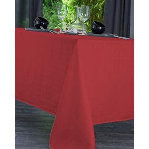 Nydel Damast tafelkleed Venezia (rood, ovaal 160 x 240 cm)