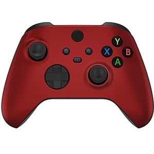 eXtremeRate Voorste Cover voor Xbox Series X S Controller,Vervanging Custom Shell Case Faceplate voor Xbox Series X S Controller Model 1914(Zonder Controller)-Scharlaken Rood