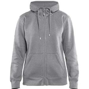 Blakläder 339510489400XS dames hoodie maat met ritssluiting in grijs, XS