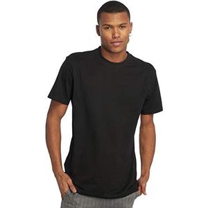 Urban Classics Basic T-shirt voor heren van katoen, ronde hals, verkrijgbaar in meer dan 15 kleuren, effen, maat S tot 5XL, zwart, XL