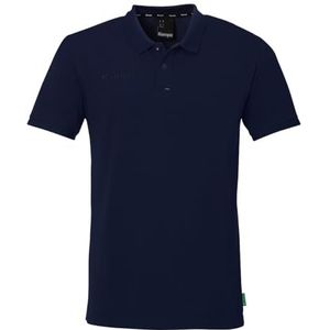 Kempa Prime Polo Shirt Handbal Fitness Poloshirt voor heren, dames en kinderen - T-shirt met polokraag, marineblauw, 140