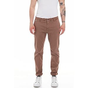 Replay M9722A Benni Hyperchino Color Xlite heren Jeans, Chocolate 778, 36W / 34L
