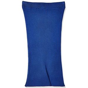 Vero Moda VMWILLOW Below Knee Rib Skirt GA Rok van geribbeld breisel, Sodalite Blue/Stripes: W. Zwart, L voor dames