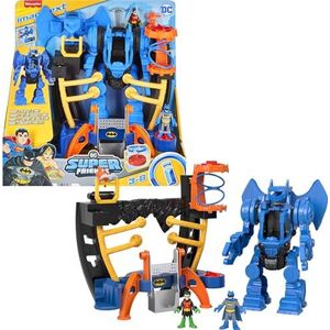 Imaginext HML02 Batman DC Super Friends Robot Control Center Box met afneembare robot van 25 cm, Batman en Robin figuren 8 cm, speelgoed voor kinderen, van 3 jaar tot 8 jaar