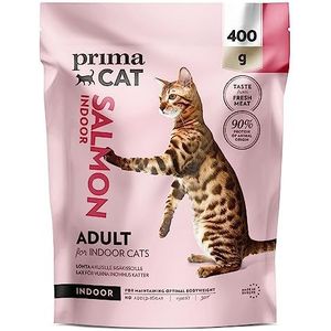 PrimaCat - Compleet droogvoer voor katten met zalmsmaak, voer voor volwassenen katten voor binnen, 400 g